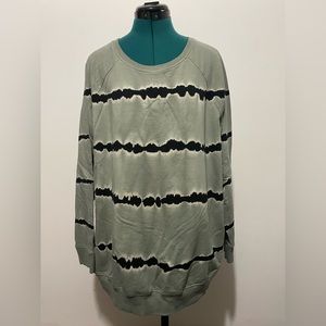 Torrid tie dye pull over French terry sweatshirt top
